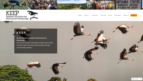 Screenshot of the Kipsaina Education And Environment Partnership (Keep) website