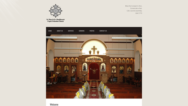 Screenshot of the St Mary And St Abaskhiroon website