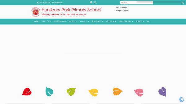 Screenshot of the Friends Of Hunsbury Park Primary School website