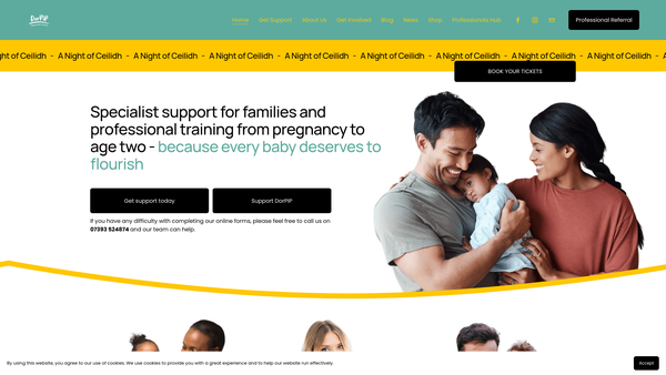 Screenshot of the Dorpip website