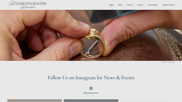 Screenshot of the The Hand Engravers Association Of Great Britain website
