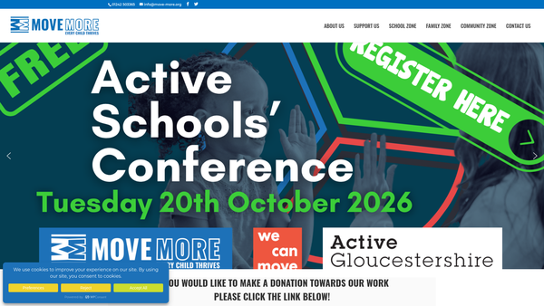 Screenshot of the Move More website
