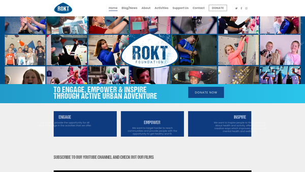 Screenshot of the Rokt Foundation website
