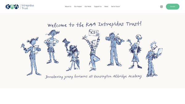 Screenshot of the Kaa Intrepidus Trust website