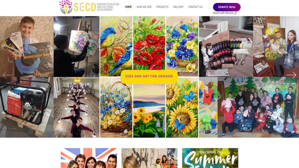 Screenshot of the Sincere Education & Cultural Development Limited website