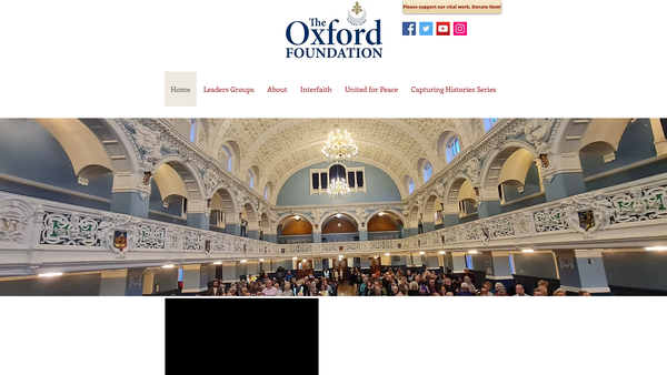 Screenshot of the The Oxford Foundation website