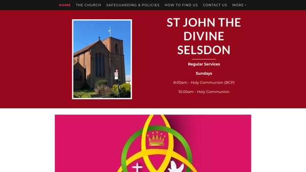 Screenshot of the The Parochial Church Council Of The Ecclesiastical Parish Of St. John The Divine, Selsdon website