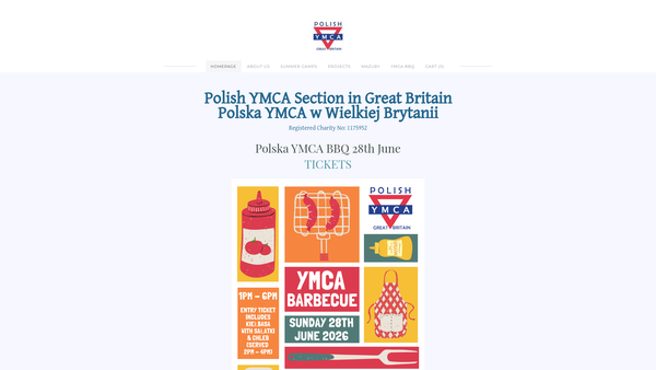 Screenshot of the Polish YMCA Section In Great Britain website