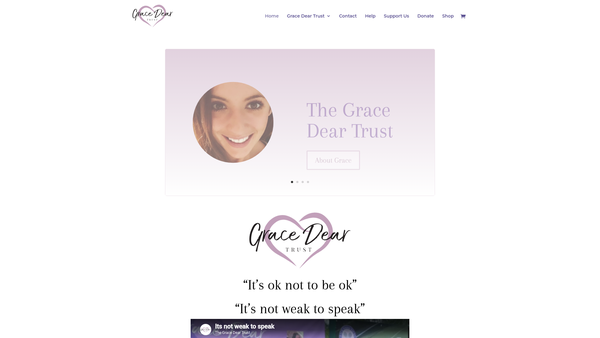 Screenshot of the The Grace Dear Trust website