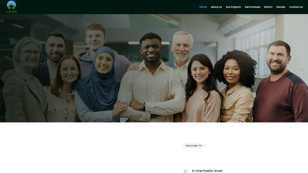 Screenshot of the Akorn website