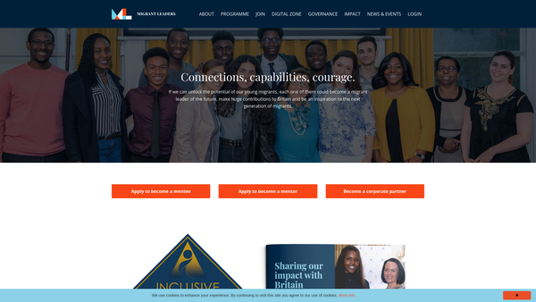 Screenshot of the The Fardad Foundation website