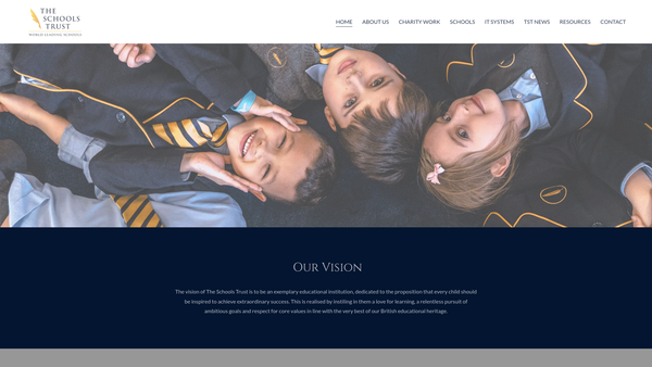 Screenshot of the The Schools Trust website