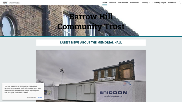 Screenshot of the Barrow Hill Community Trust website