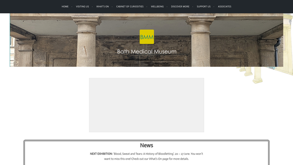 Screenshot of the Bath Medical Museum website