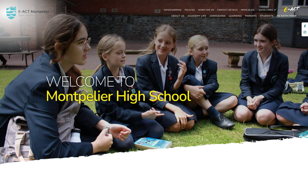 Screenshot of the Friends of Montpelier High School website