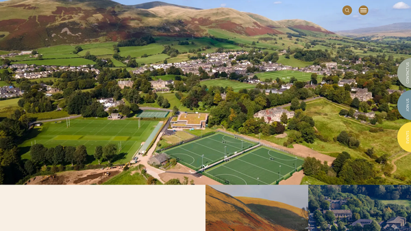Screenshot of the The Sedbergh School Foundation website