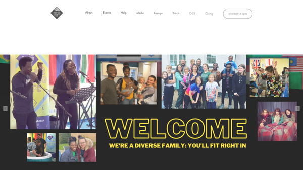 Screenshot of the River City Church Hull website