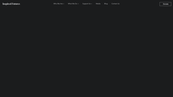 Screenshot of the Inspired Futures website