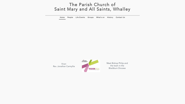 Screenshot of the The Parochial Church Council Of The Ecclesiastical Parish Of Saint Mary And All Saints Whalley website