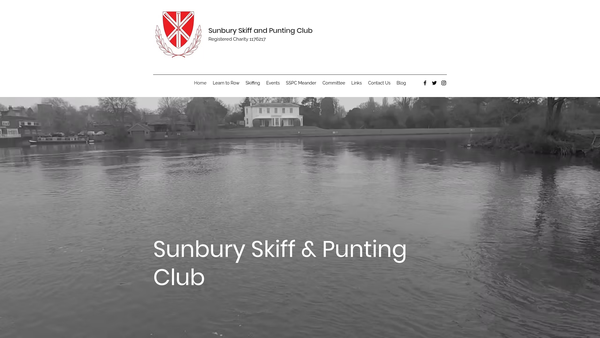 Screenshot of the Sunbury Skiff And Punting Club website