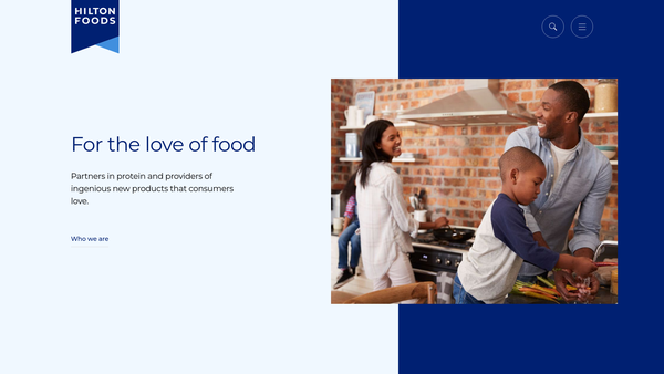 Screenshot of the Hilton Food Group Charitable Foundation website