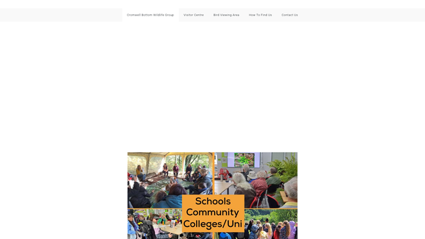 Screenshot of the Cromwell Bottom Wildlife Group website