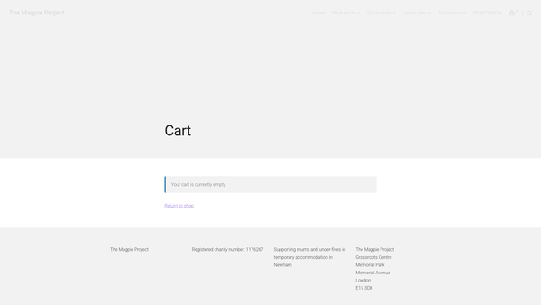 Screenshot of the The Magpie Project website