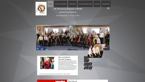 Screenshot of the UK Harmony Brigade website