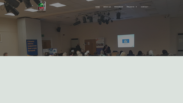 Screenshot of the Surrey Muslim Association website