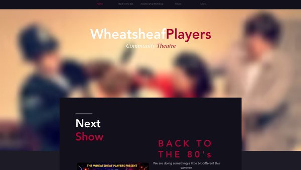 Screenshot of the The Wheatsheaf Players website