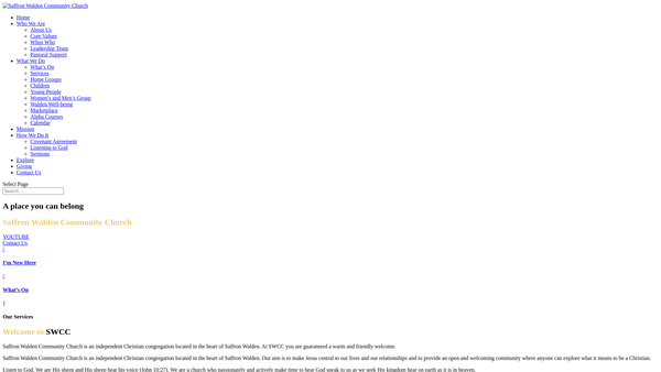 Screenshot of the Saffron Walden Community Church website