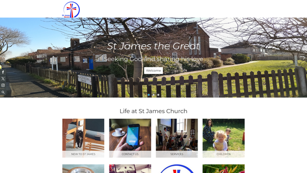 Screenshot of the The Parochial Church Council Of The Ecclesiastical Parish Of St James The Great, Blendon website