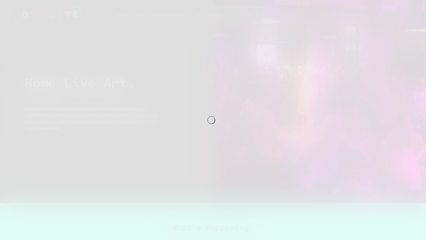 Screenshot of the Home Live Art Limited website