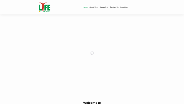 Screenshot of the Life For Bangladesh website