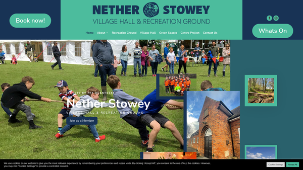 Screenshot of the Nether Stowey Village Hall And Recreation Ground website