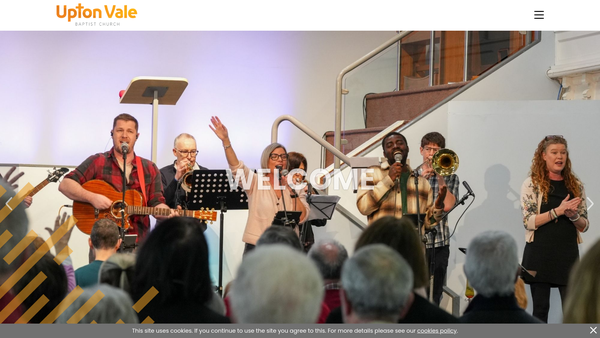 Screenshot of the Upton Vale Baptist Church website