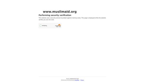 Screenshot of the Muslim Aid website