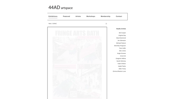 Screenshot of the 44ad website