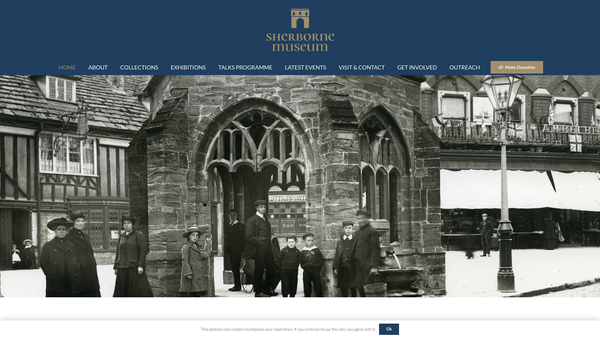 Screenshot of the Sherborne Museum website