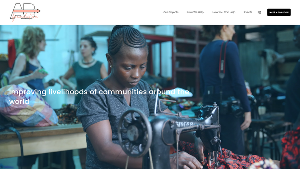 Screenshot of the The Adventure Boutique Foundation website
