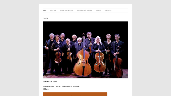 Screenshot of the Orchestra Pro Anima website