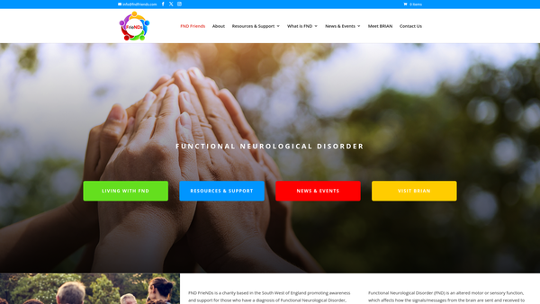 Screenshot of the Fnd Friends website