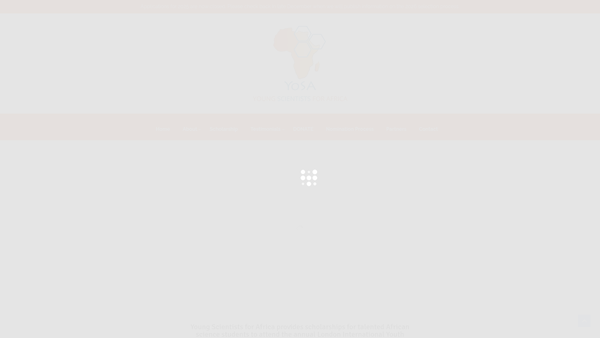 Screenshot of the Young Scientists For Africa website