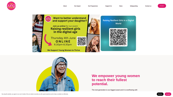 Screenshot of the The Juno Project website