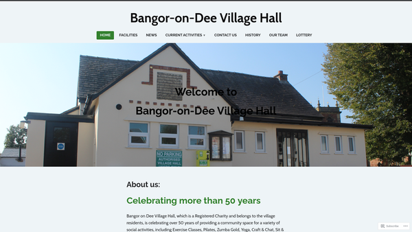 Screenshot of the Bangor Isycoed Village Institute website