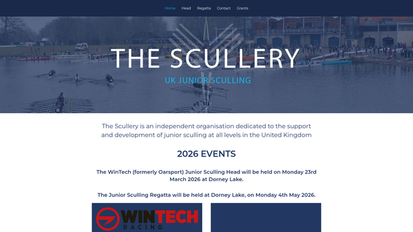Screenshot of the The Scullery website