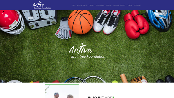 Screenshot of the Active Braintree Foundation website