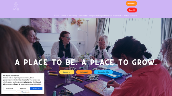 Screenshot of the Men Too website