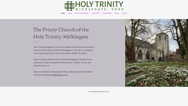 Screenshot of the The Parochial Church Council Of The Ecclesiastical Parish Of Holy Trinity With St. John, Micklegate And St. Martin Cum Gregory, York website