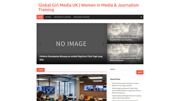 Screenshot of the Globalgirl Media UK website